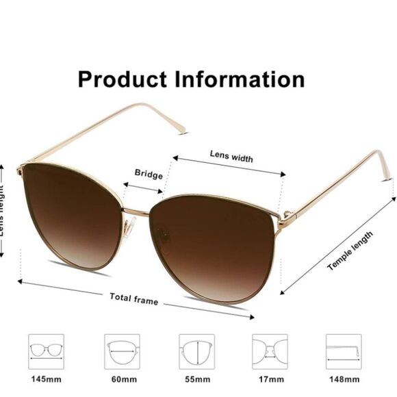Round frame flat lens Sunglasses - Picture 2 of 3